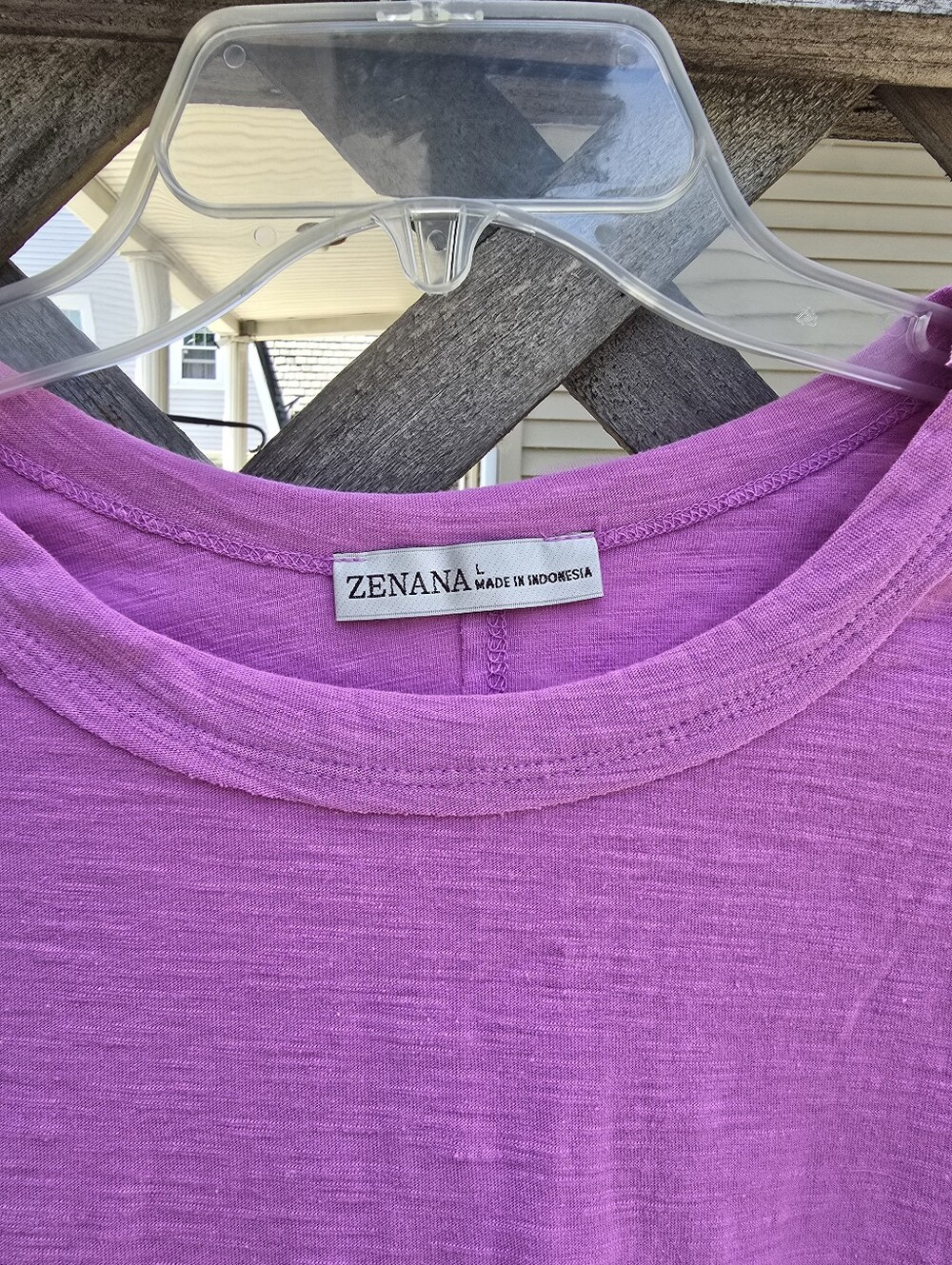 Zenana Cropped Boxy Tee in Vibrant Magenta - Picture 2 of 2